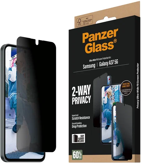 PanzerGlass Ultra-Wide Samsung Galaxy A37 Screen Protector Privacy Glass afbeelding 5