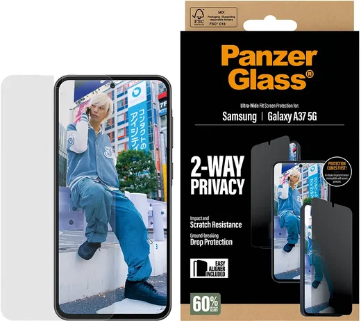 PanzerGlass Ultra-Wide Samsung Galaxy A37 Screen Protector Privacy Glass afbeelding 7