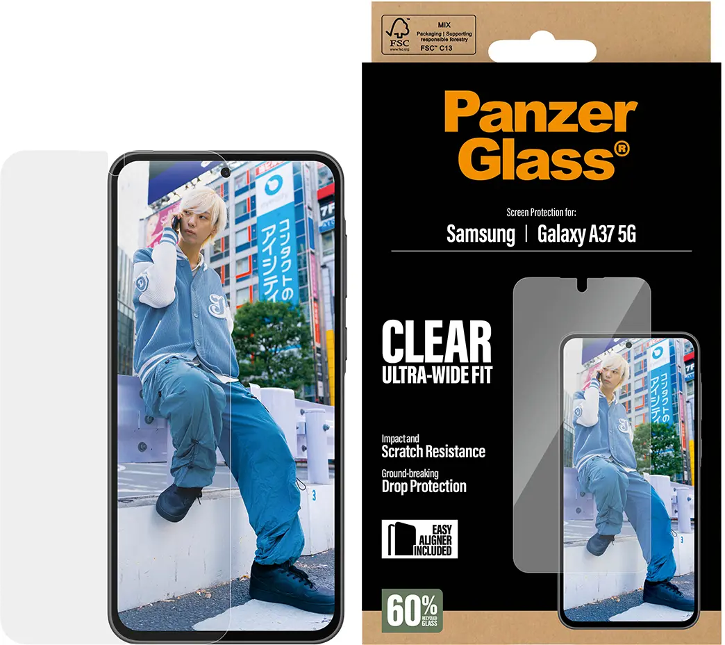 PanzerGlass FastFit Ultra-Wide Samsung A37 Screen Protector Tempered Glass afbeelding 7