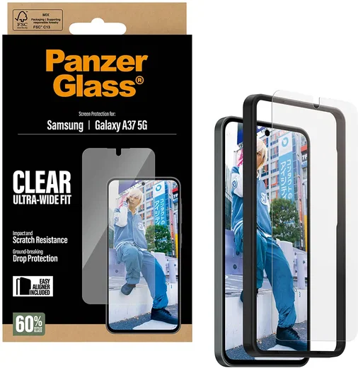 PanzerGlass FastFit Ultra-Wide Samsung A37 Screen Protector Tempered Glass afbeelding 1