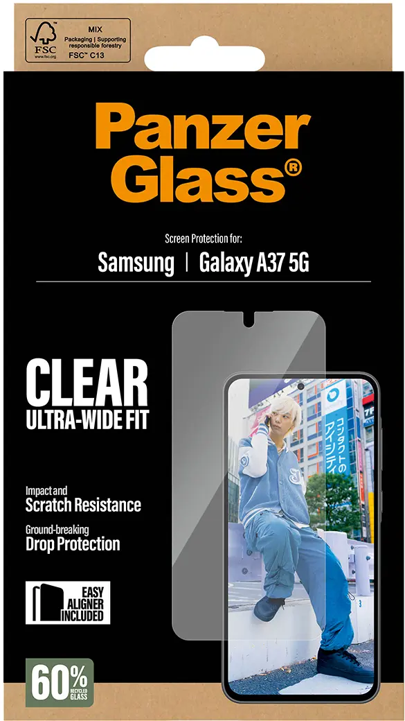 PanzerGlass FastFit Ultra-Wide Samsung A37 Screen Protector Tempered Glass afbeelding 6