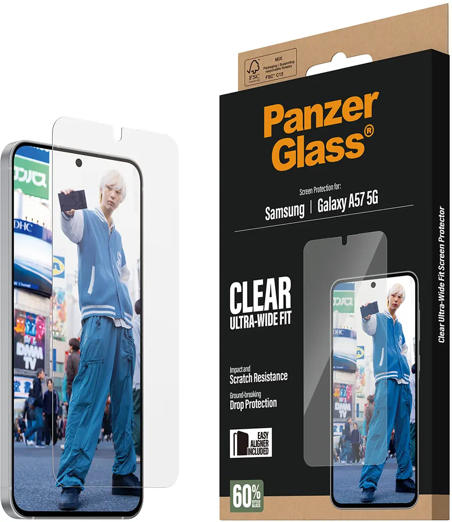 PanzerGlass Ultra-Wide Samsung Galaxy A57 Screen Protector Tempered Glass afbeelding 5