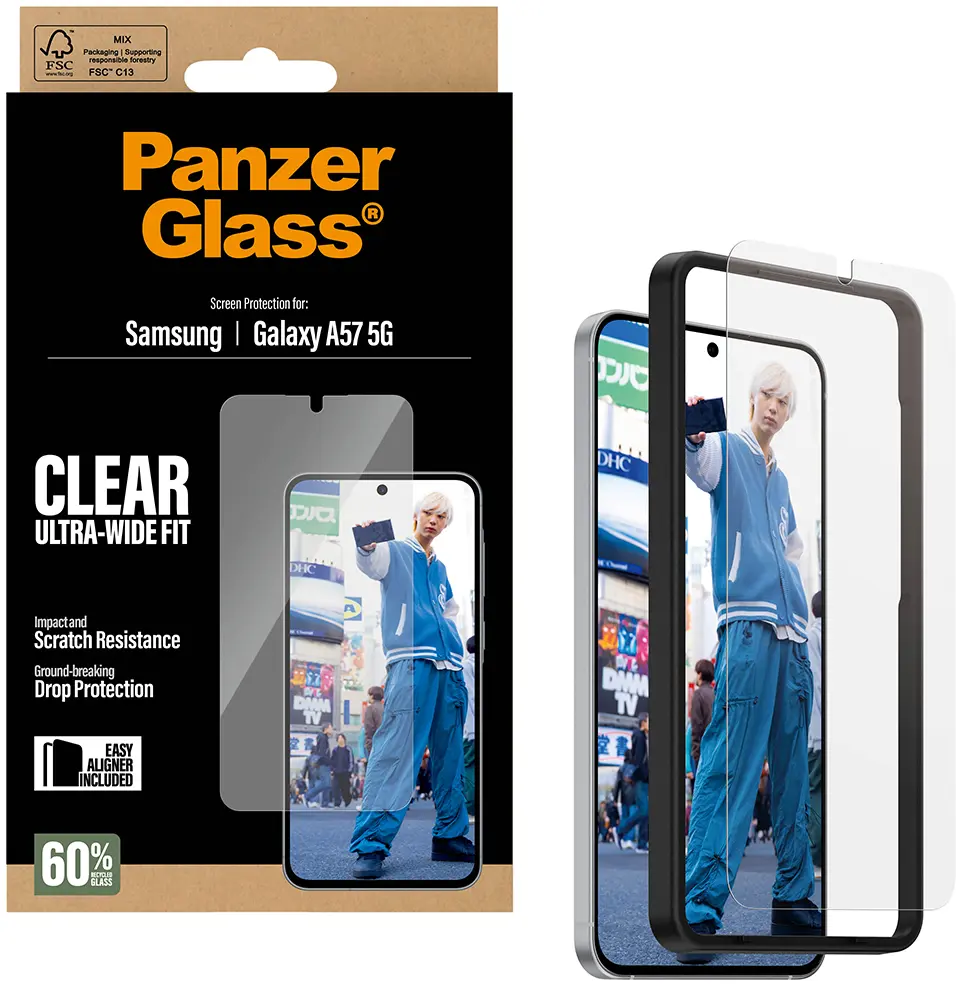 PanzerGlass Ultra-Wide Samsung Galaxy A57 Screen Protector Tempered Glass afbeelding 1