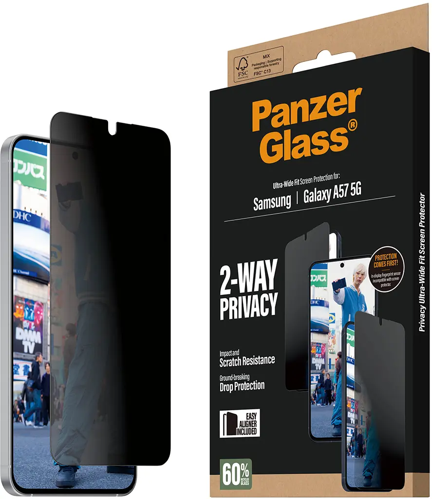 PanzerGlass Ultra-Wide Samsung Galaxy A57 Screen Protector Privacy Glass afbeelding 6