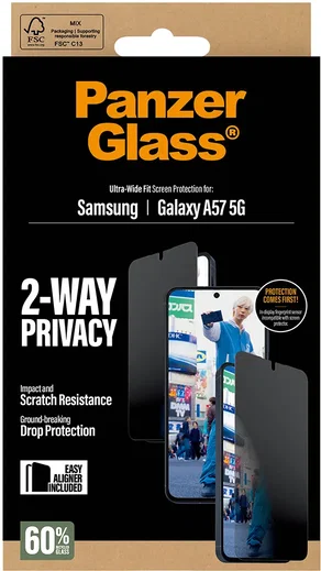 PanzerGlass Ultra-Wide Samsung Galaxy A57 Screen Protector Privacy Glass afbeelding 7