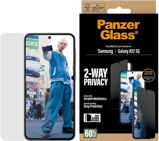 PanzerGlass Ultra-Wide Samsung Galaxy A57 Screen Protector Privacy Glass afbeelding 8
