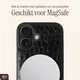 AVY Apple iPhone 17 Pro Max Hoesje met Koord Haakjes MagSafe Leer Croco Zwart afbeelding 6