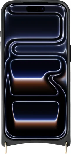 AVY Apple iPhone 17 Pro Max Hoesje met Koord Haakjes MagSafe Leer Croco Zwart afbeelding 12