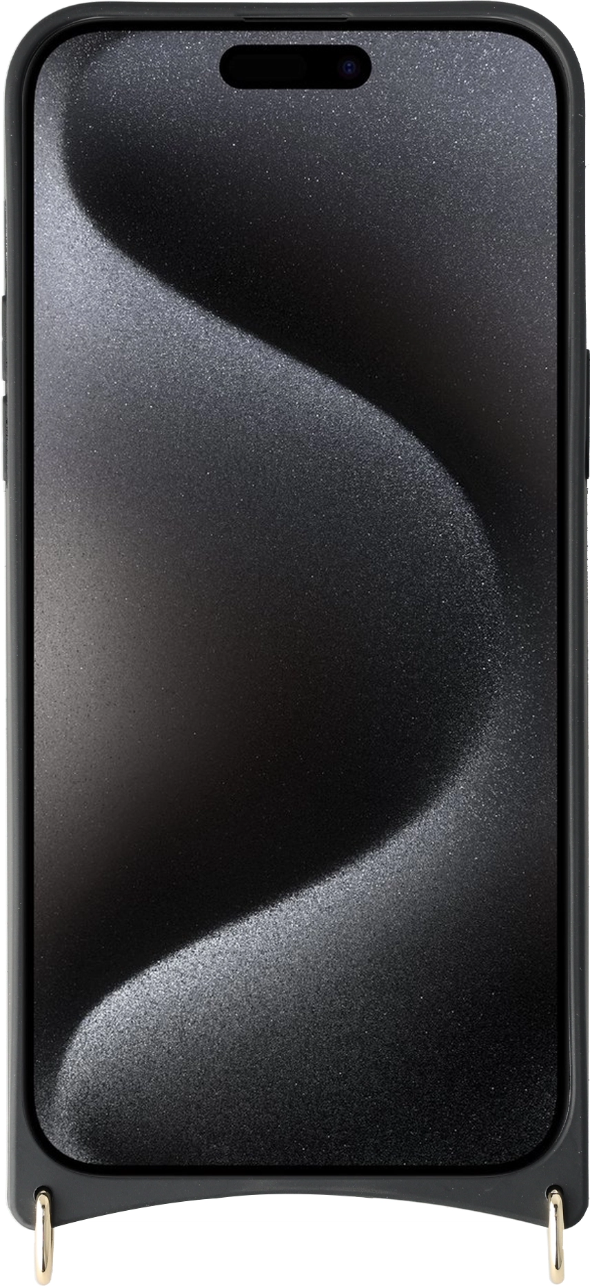 AVY Apple iPhone 15 Pro Max Hoesje met Koord Haakjes MagSafe Leer Croco Zwart afbeelding 12