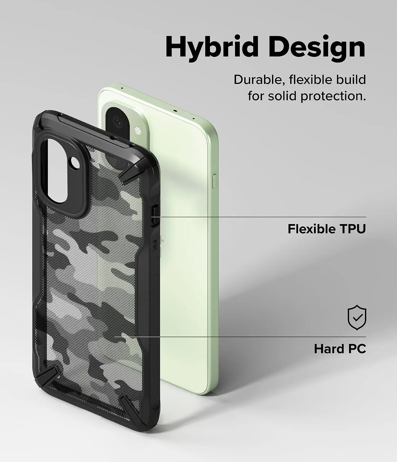 Ringke Fusion X OnePlus 15R Hoesje Back Cover Camo Zwart afbeelding 7