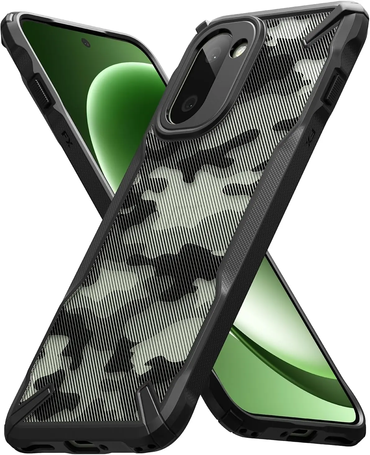 Ringke Fusion X OnePlus 15R Hoesje Back Cover Camo Zwart afbeelding 1