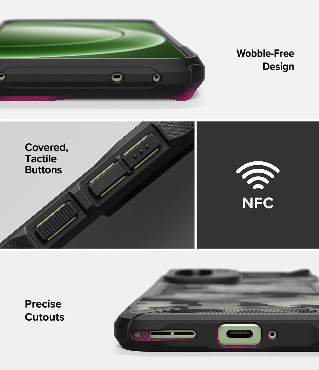 Ringke Fusion X OnePlus 15R Hoesje Back Cover Camo Zwart afbeelding 8