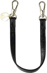 AVY Armband / Polsband Telefoonkoord (30CM) Leather Croco Zwart afbeelding