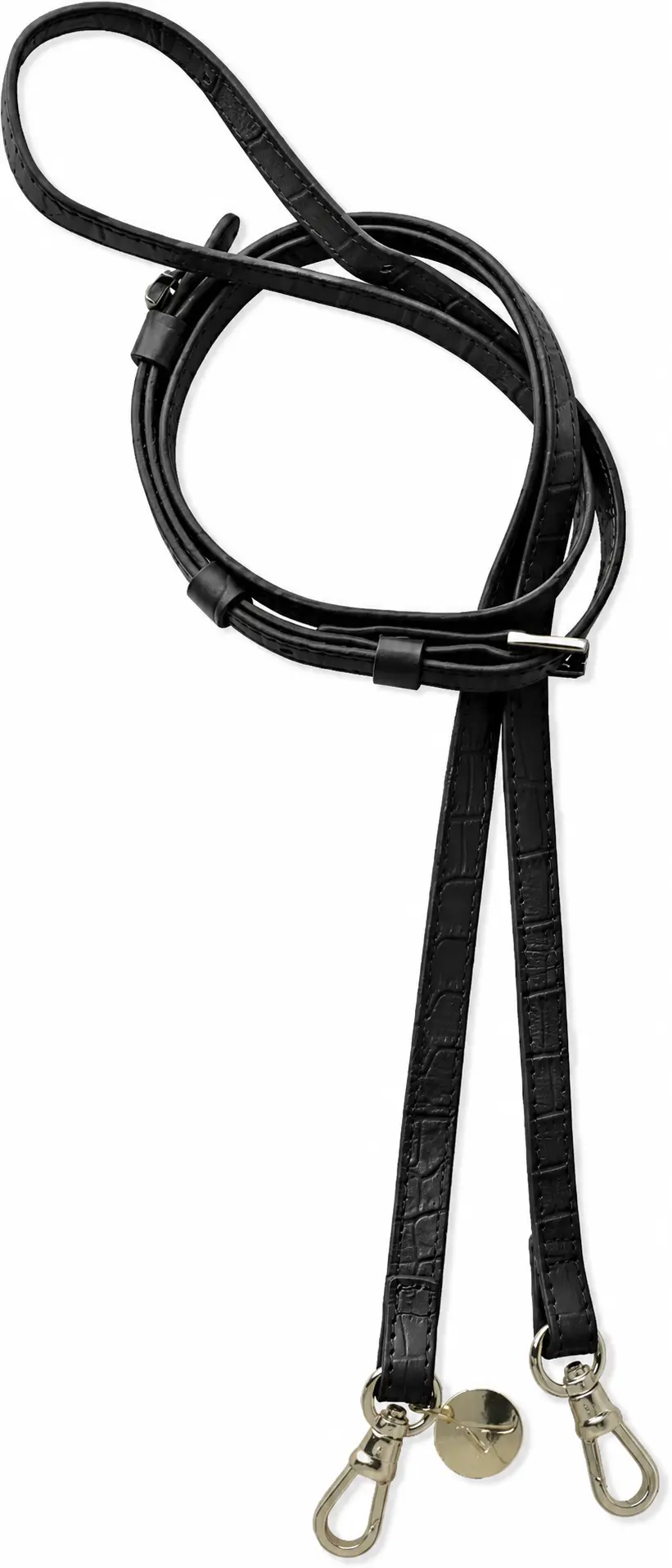 AVY Verstelbaar Crossbody Telefoonkoord (130CM) Leather Croco Zwart afbeelding 1