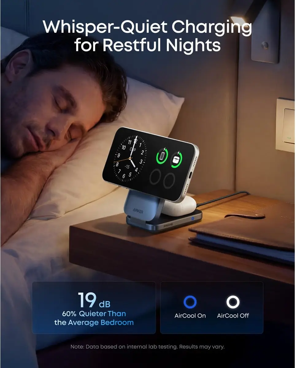 Anker MagGo 3-in-1 25W Draadloze Magsafe Oplader Smartphone/Apple Watch/AirPods afbeelding 6