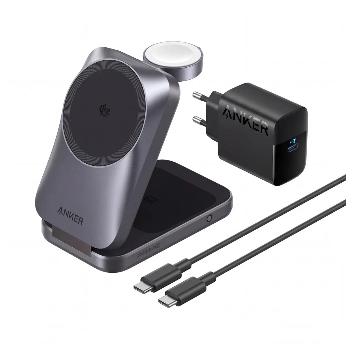 Anker MagGo 3-in-1 25W Draadloze Magsafe Oplader Smartphone/Apple Watch/AirPods afbeelding 1