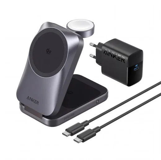 Anker MagGo 3-in-1 25W Draadloze Magsafe Oplader Smartphone/Apple Watch/AirPods afbeelding 1