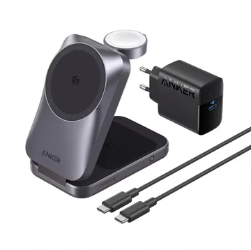 Anker MagGo 3-in-1 25W Draadloze Magsafe Oplader Smartphone/Apple Watch/AirPods