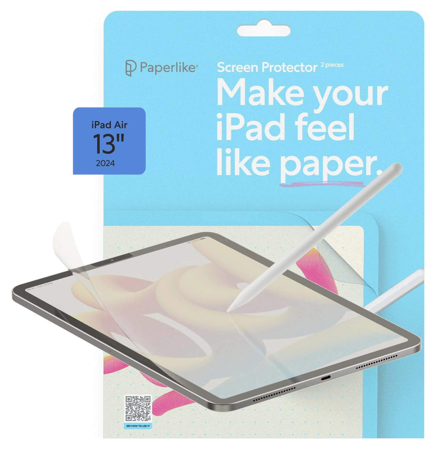 Paperlike Screen Protector 2.1 iPad Pro 13 (2024-2025) Display Folie (2-Pack) afbeelding 1