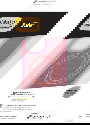 OtterBox Sole Series MagSafe Apple iPhone 17 Hoesje met Draaglus Roze afbeelding 5