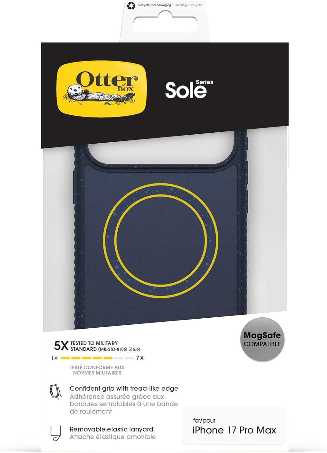 OtterBox Sole Series MagSafe Apple iPhone 17 Pro Max Hoesje met Draaglus Blauw afbeelding 7
