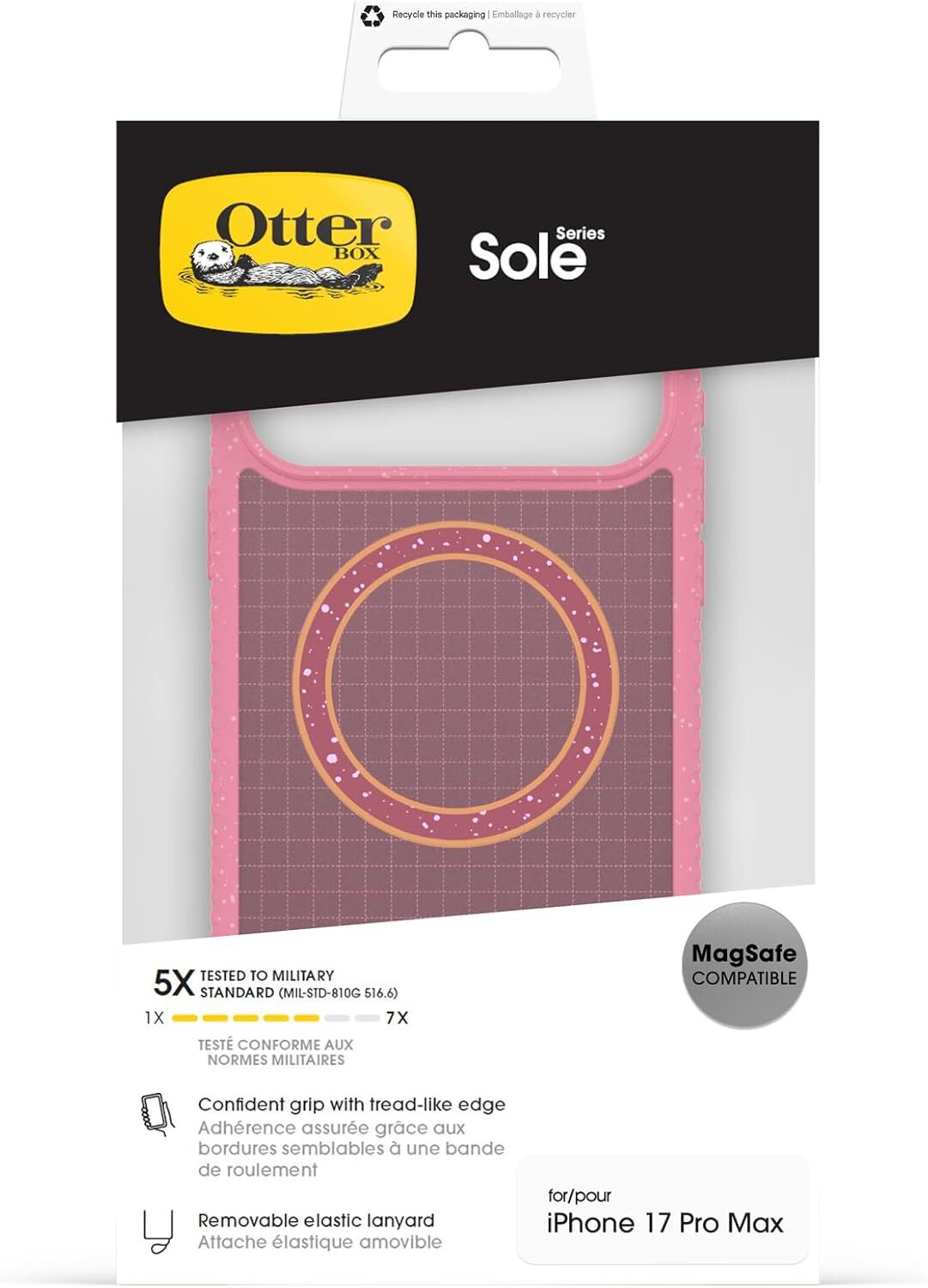 OtterBox Sole Series MagSafe Apple  iPhone 17 Pro Max  Hoesje met Draaglus Roze afbeelding 6