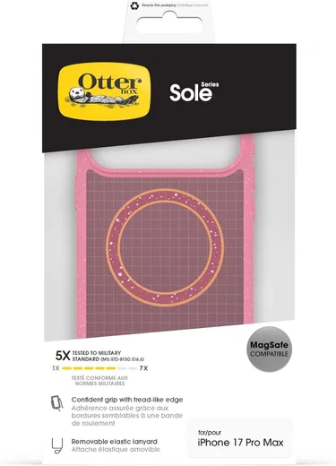 OtterBox Sole Series MagSafe Apple  iPhone 17 Pro Max  Hoesje met Draaglus Roze afbeelding 6