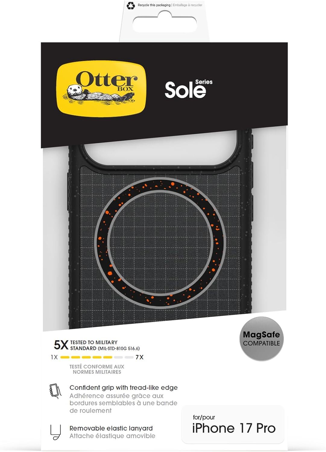OtterBox Sole Series MagSafe Apple iPhone 17 Pro Hoesje met Draaglus Zwart afbeelding 7