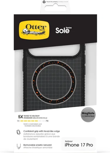 OtterBox Sole Series MagSafe Apple iPhone 17 Pro Hoesje met Draaglus Zwart afbeelding 7