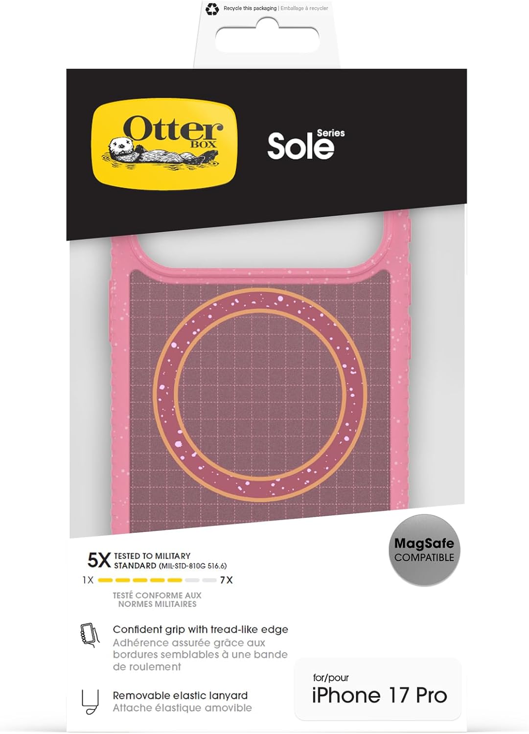 OtterBox Sole Series MagSafe Apple iPhone 17 Pro Hoesje met Draaglus Roze afbeelding 7