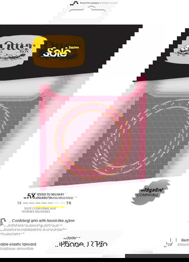 OtterBox Sole Series MagSafe Apple iPhone 17 Pro Hoesje met Draaglus Roze afbeelding 7