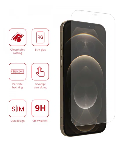 Rosso Apple iPhone 12 Pro Max 9H Tempered Glass Screen Protector - Duo Pack afbeelding 2