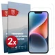 Rosso Apple iPhone 14 9H Tempered Glass Screen Protector - Duo Pack