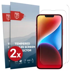 Rosso Apple iPhone 14 Plus 9H Tempered Glass Screen Protector - Duo Pack afbeelding