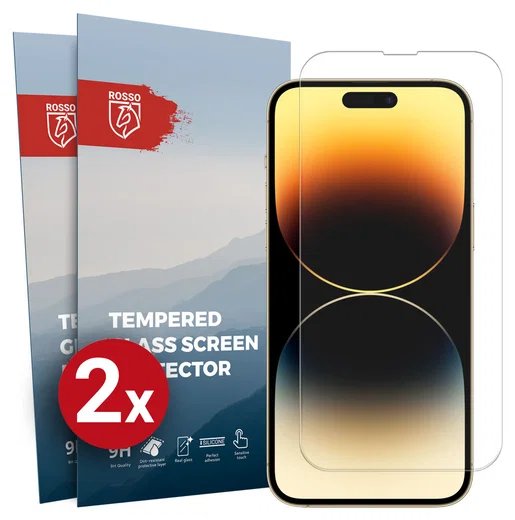 Rosso Apple iPhone 14 Pro Max 9H Tempered Glass Screen Protector - Duo Pack afbeelding 1