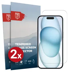 Rosso Apple iPhone 15 Plus 9H Tempered Glass Screen Protector - Duo Pack afbeelding