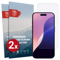 Rosso Apple iPhone 16 Pro 9H Tempered Glass Screen Protector - Duo Pack afbeelding
