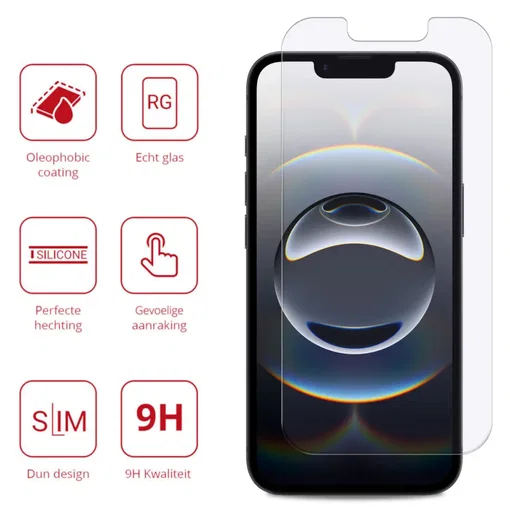 Rosso Apple iPhone 17e / 16e 9H Tempered Glass Screen Protector - Duo Pack afbeelding 2
