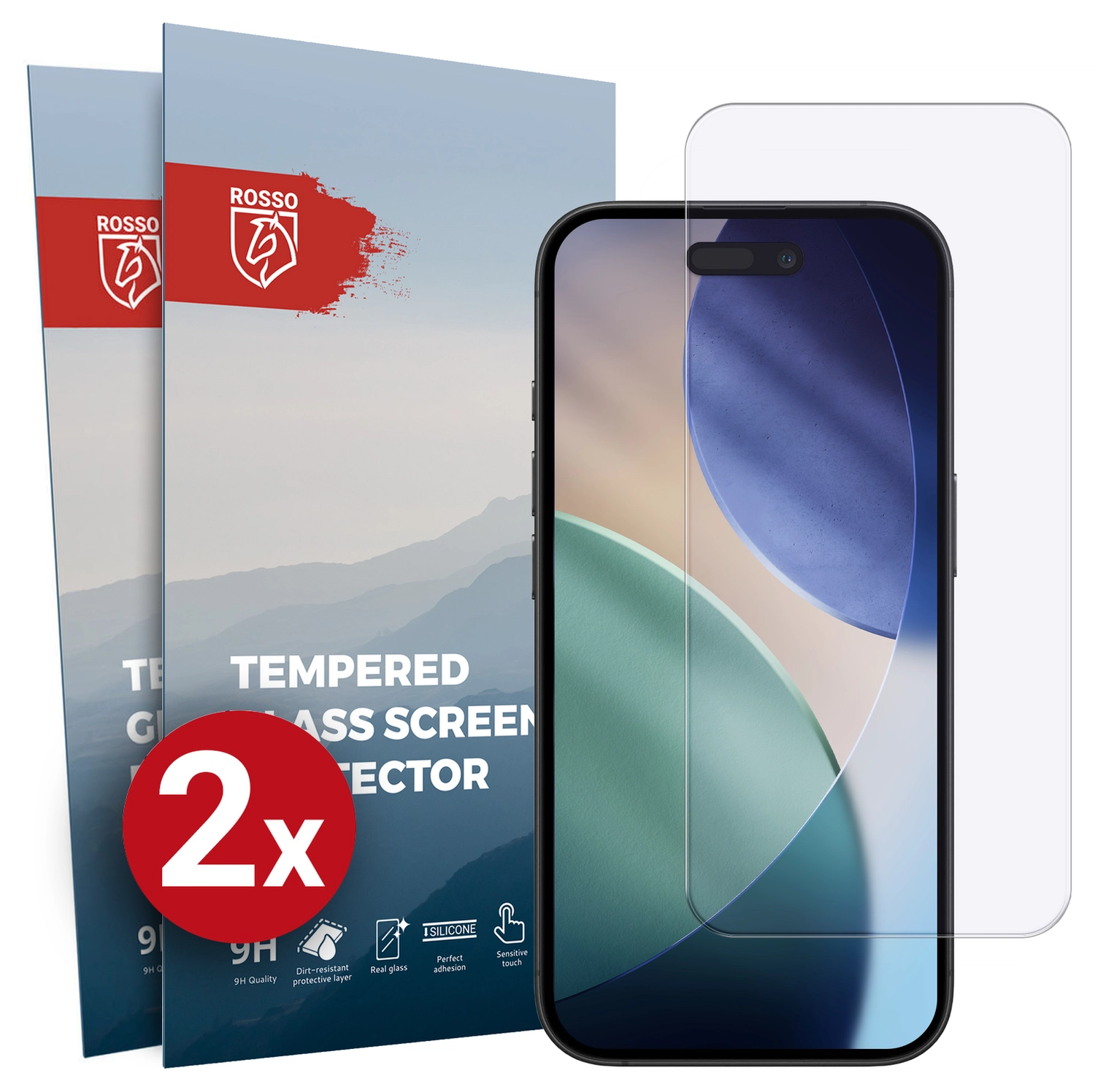 Rosso Apple iPhone 17 / 17 Pro 9H Tempered Glass Screen Protector - Duo Pack afbeelding 1