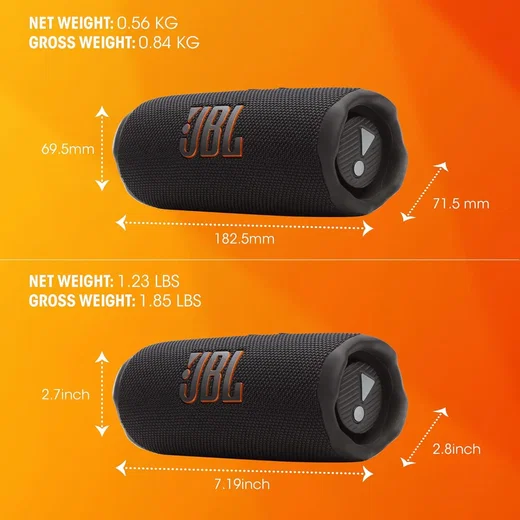JBL Flip 7 Draadloze Draagbare Bluetooth Speaker met IP68 Zwart afbeelding 4