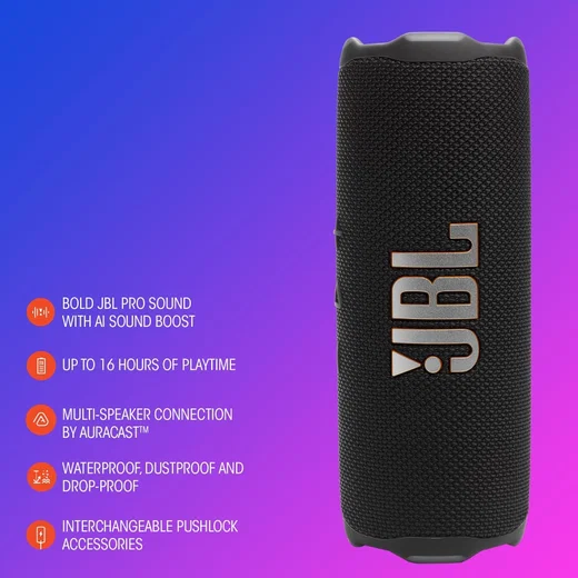 JBL Flip 7 Draadloze Draagbare Bluetooth Speaker met IP68 Rood afbeelding 3
