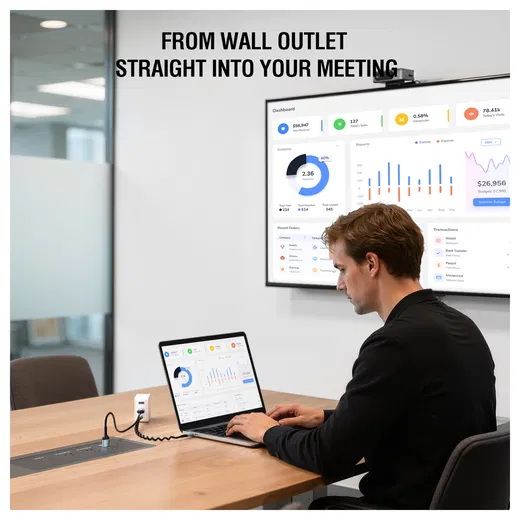 4smarts 65W GaN Flex 3-in-1 Oplader en Hub met HDMI Ingang 4K / 60Hz Wit afbeelding 6