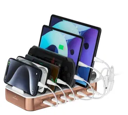 4Smarts Team 100W Laadstation 5x USB-C 1x USB-A Oplader Brons afbeelding