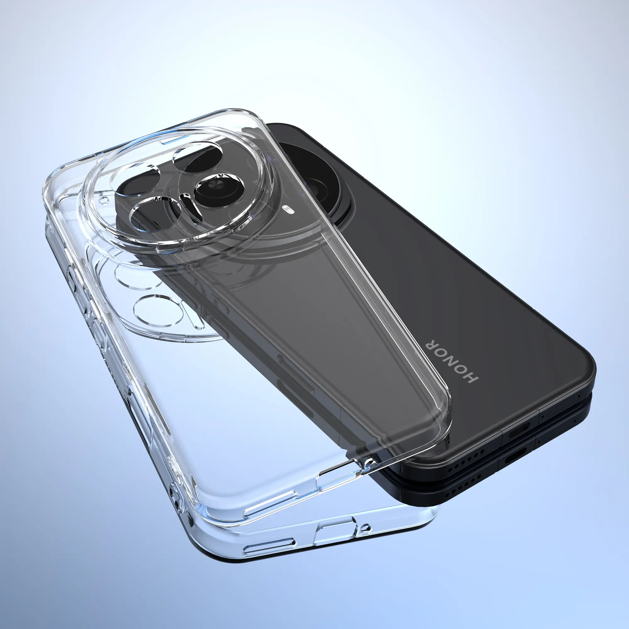 Honor Magic 8 Pro Hoesje Dun TPU Back Cover Transparant afbeelding 9