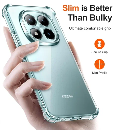 Xiaomi Poco M8 Hoesje Schokbestendig en Dun TPU Back Cover Transparant afbeelding 2