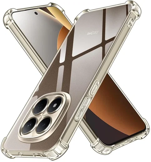 Xiaomi Poco M8 Pro Hoesje Schokbestendig en Dun TPU Back Cover Transparant afbeelding 1