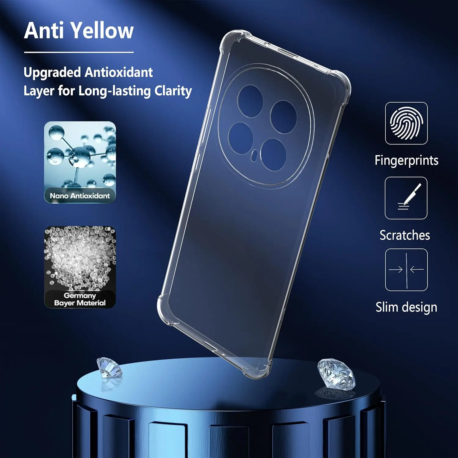 Honor Magic 8 Pro Hoesje Schokbestendig en Dun TPU Back Cover Transparant afbeelding 4