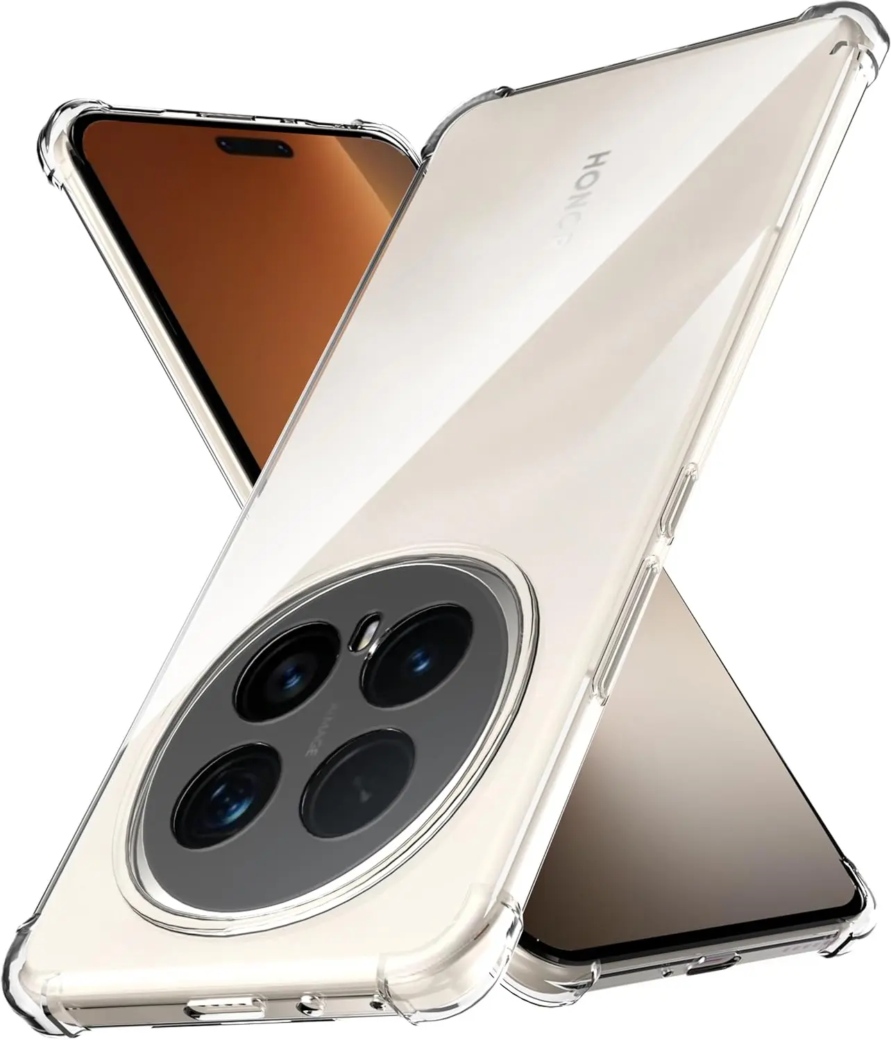 Honor Magic 8 Pro Hoesje Schokbestendig en Dun TPU Back Cover Transparant afbeelding 1