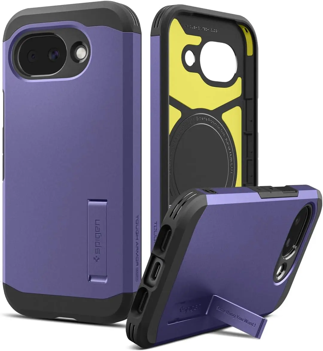 Spigen Tough Armor Google Pixel 10a Hoesje MagSafe Back Cover Paars afbeelding 1