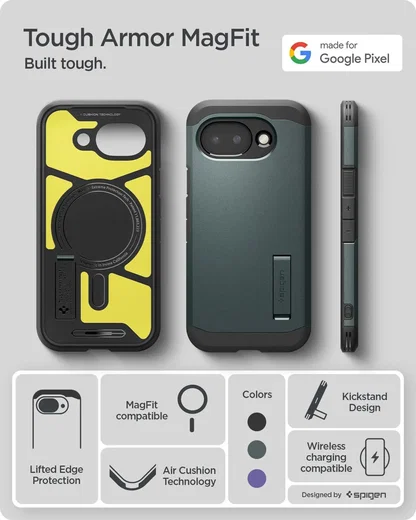 Spigen Tough Armor Google Pixel 10a Hoesje MagSafe Back Cover Grijs afbeelding 6